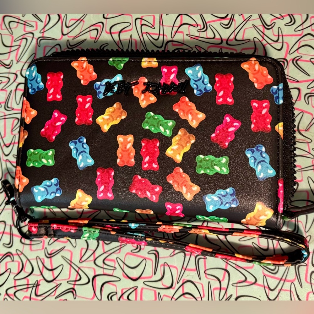 Betsey Johnson gummy bear zip around wallet wristlet